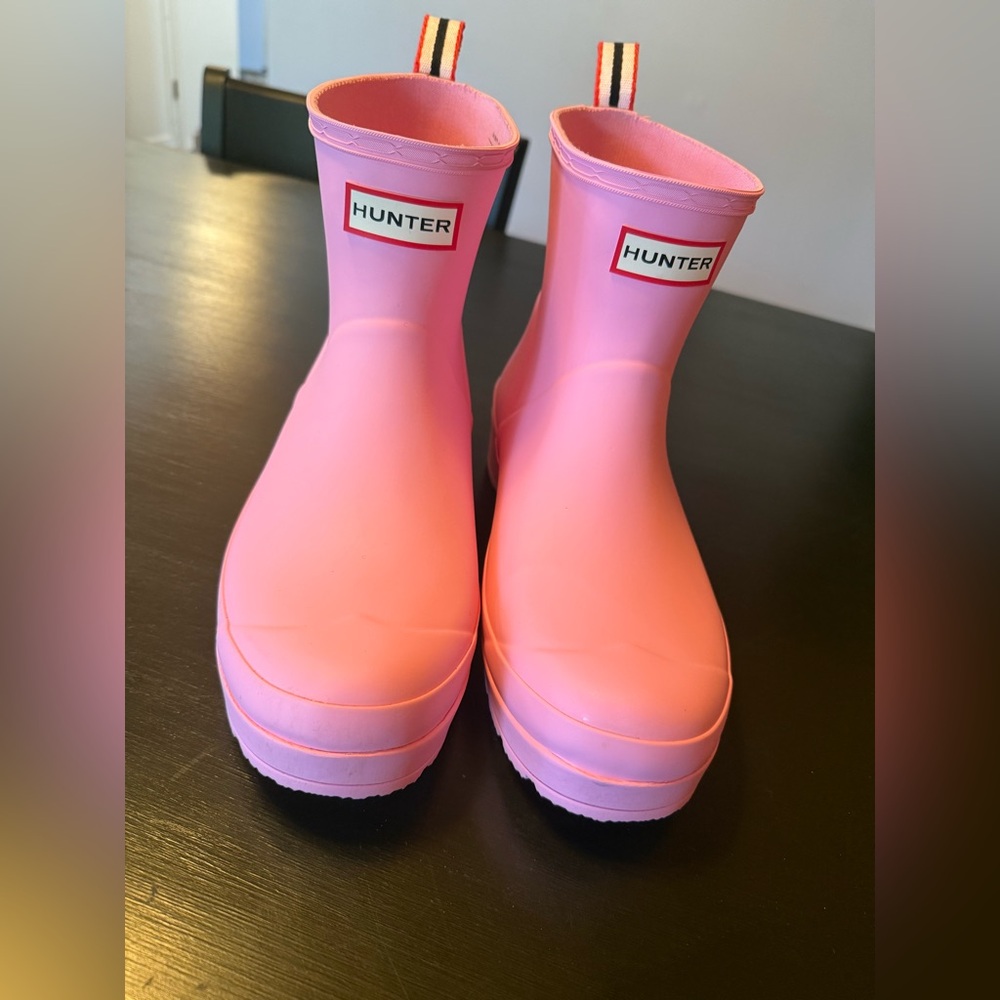 Hunter Original Play Boot Short Waterproof Rain Boots Azalea Pink Women's Size 9